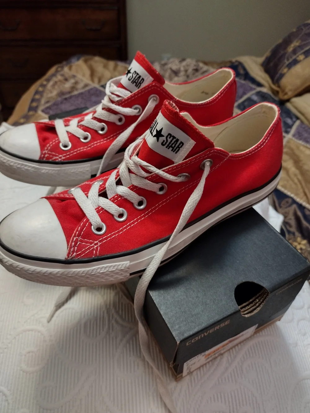 Converse Women's All Star Low Top Sneakers in Red